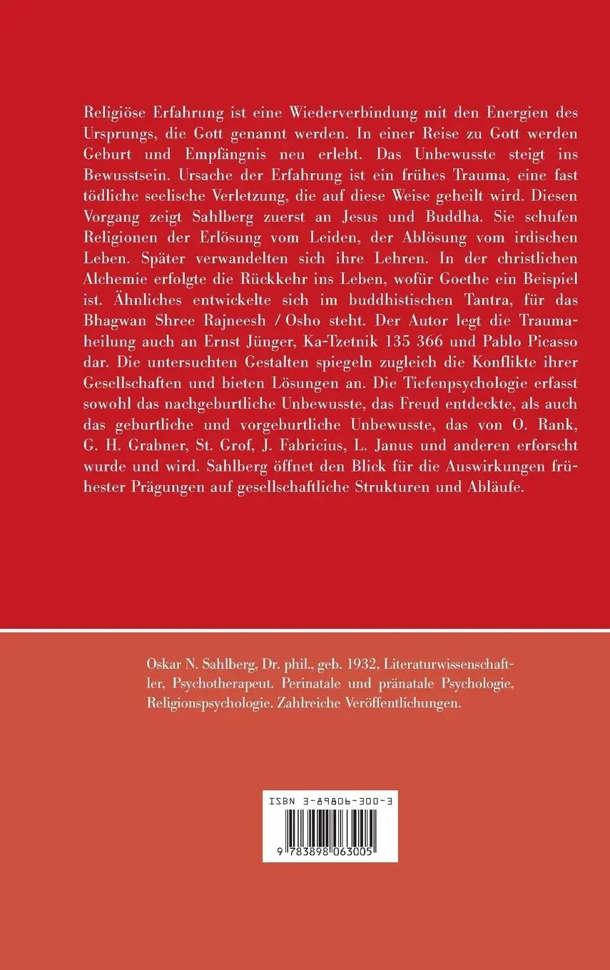 Rückseite: 9783898063005 | Reise zu Gott und Rückkehr ins Leben | Oskar N. Sahlberg | Buch | 2004