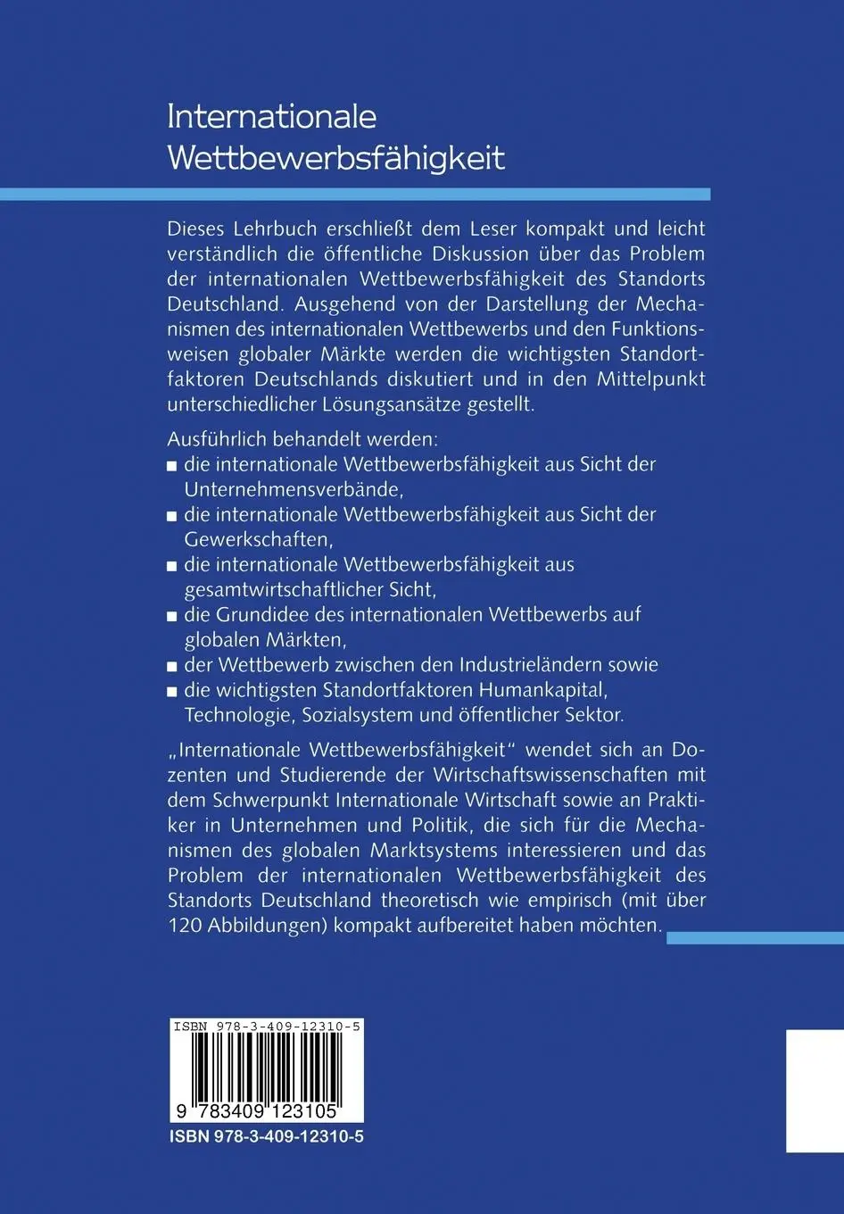 Rückseite: 9783409123105 | Internationale Wettbewerbsfähigkeit | Thomas Gries | Taschenbuch