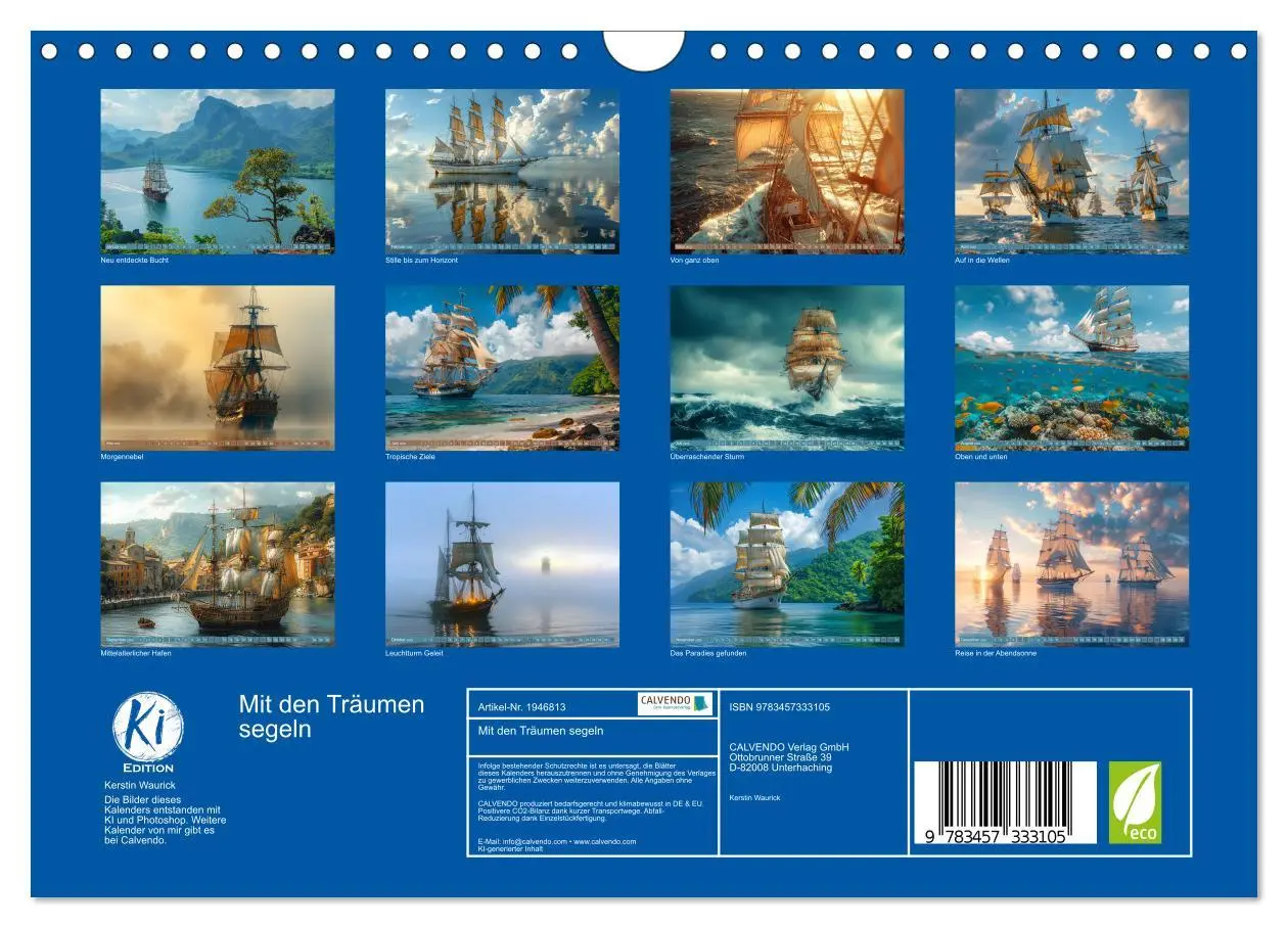 Bild: 9783457333105 | Mit den Träumen segeln (Wandkalender 2026 DIN A4 quer), CALVENDO...
