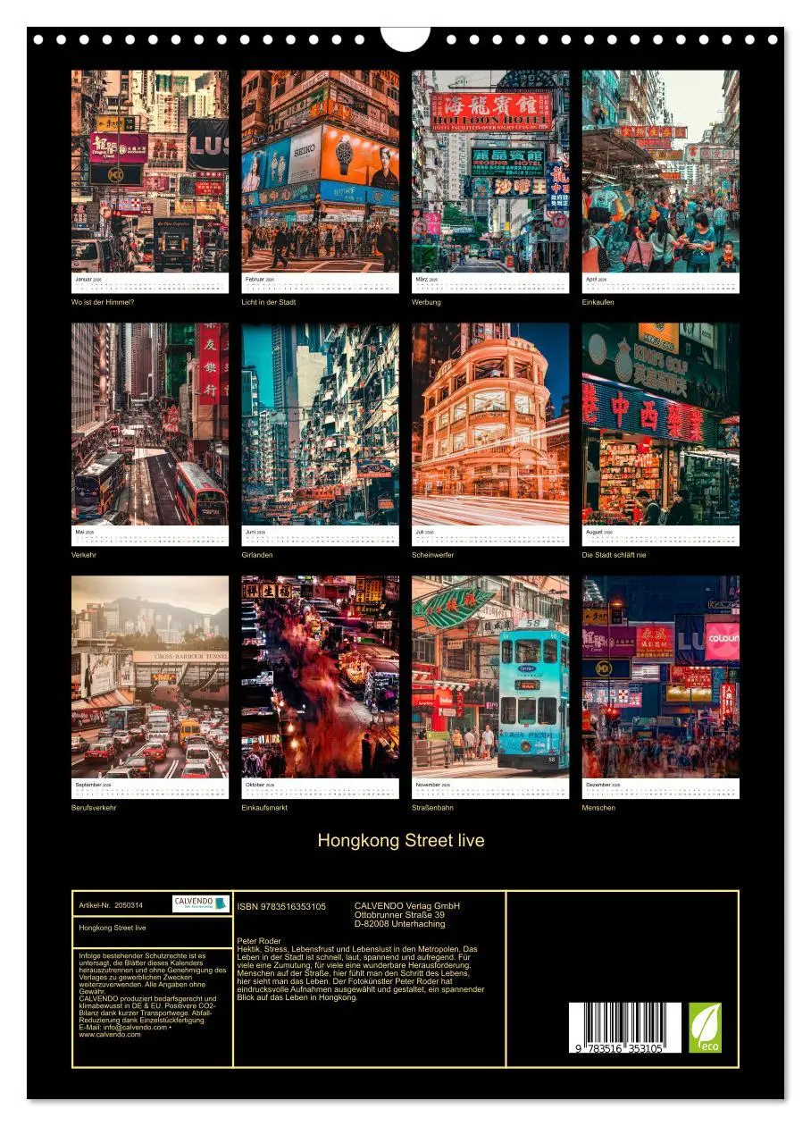 Bild: 9783516353105 | Hongkong Street live (Wandkalender 2026 DIN A3 hoch), CALVENDO...