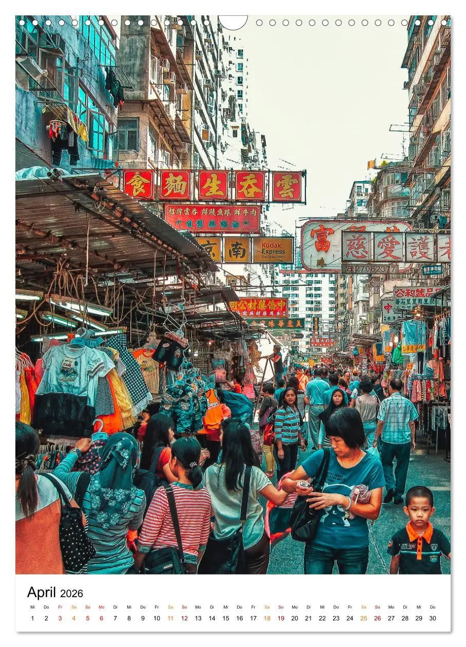 Bild: 9783516353105 | Hongkong Street live (Wandkalender 2026 DIN A3 hoch), CALVENDO...