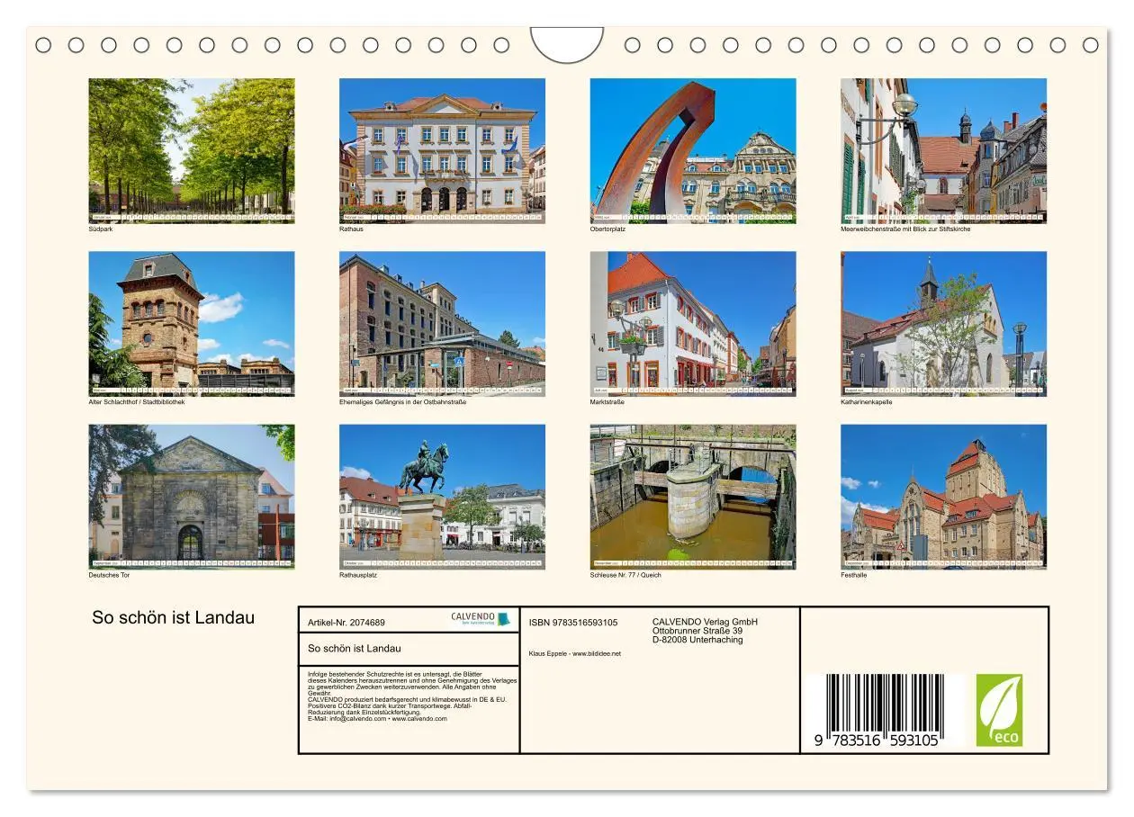 Bild: 9783516593105 | So schön ist Landau (Wandkalender 2026 DIN A4 quer), CALVENDO...