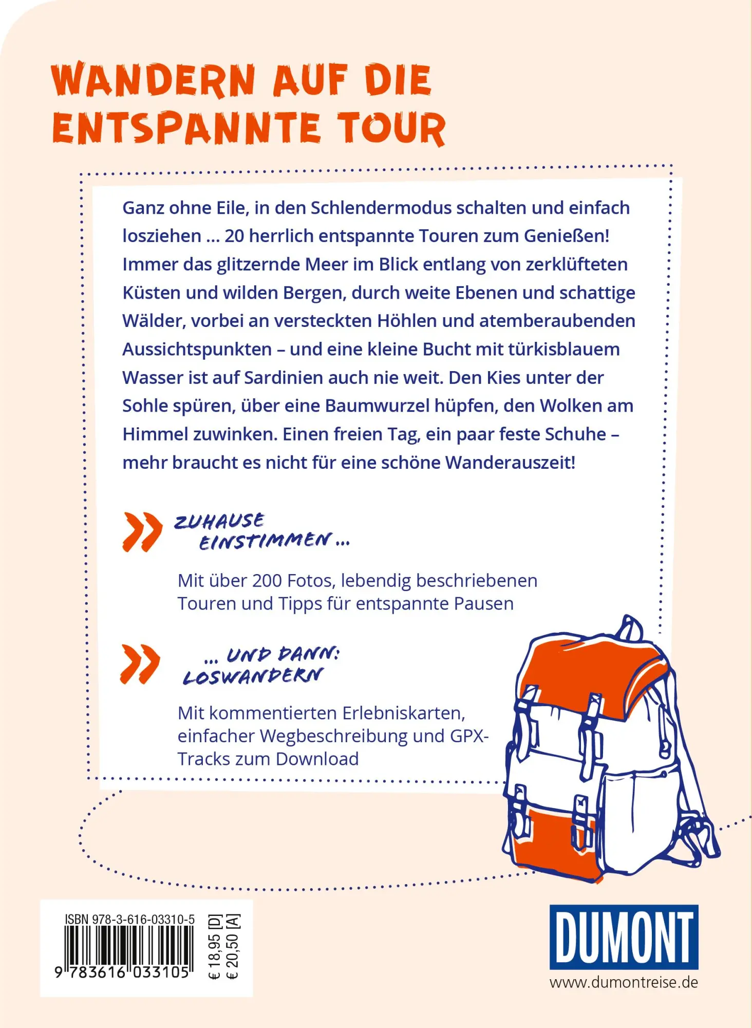 Rückseite: 9783616033105 | DUMONT Wanderzeit auf Sardinien | Nicole Raukamp | Taschenbuch | 2025