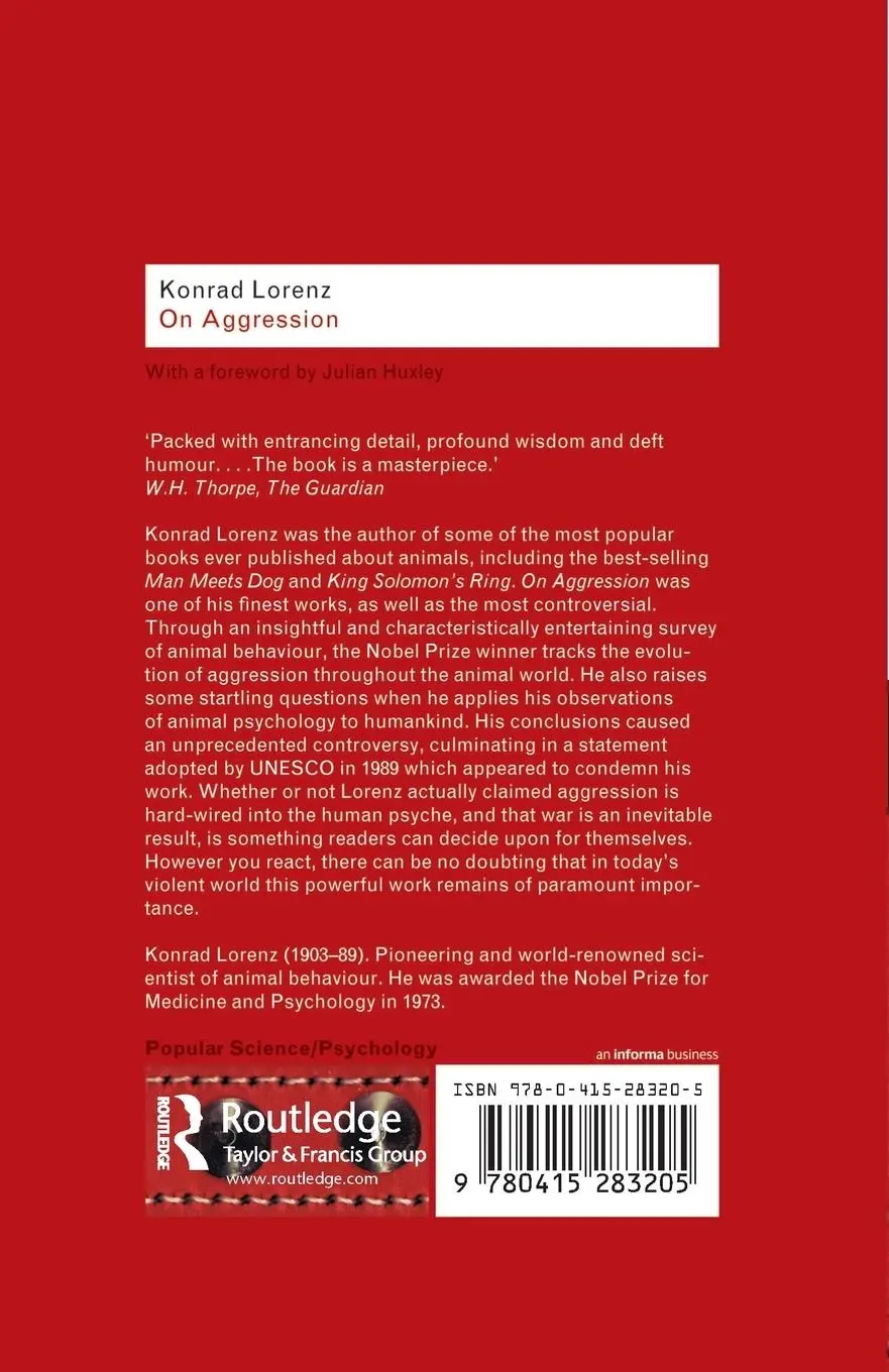 Rückseite: 9780415283205 | On Aggression | Konrad Lorenz | Taschenbuch | Englisch | 2002