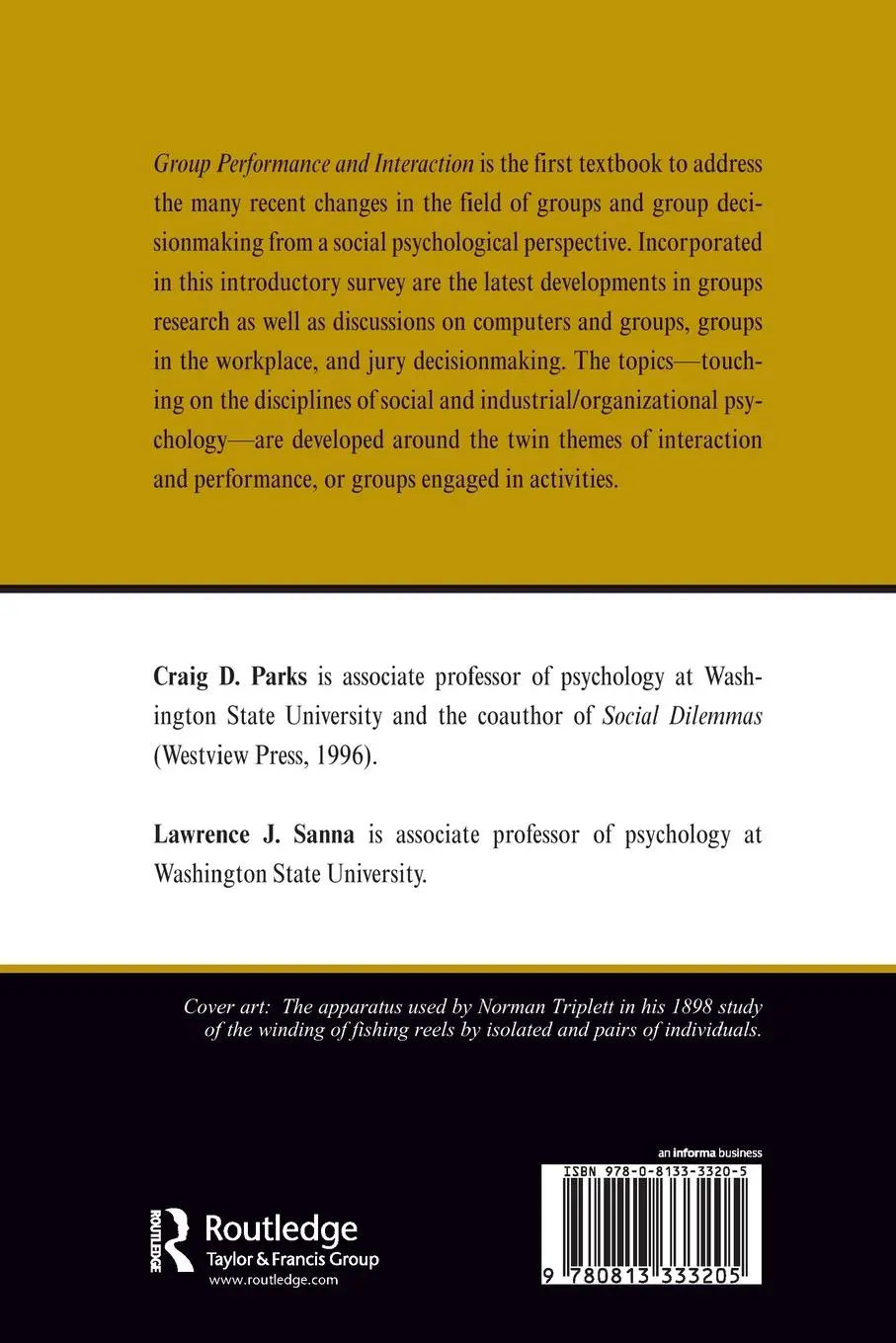 Rückseite: 9780813333205 | Group Performance And Interaction | Craig D Parks | Taschenbuch | 1998