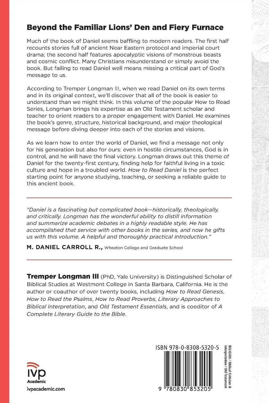 Rückseite: 9780830853205 | How to Read Daniel | Tremper Longman Iii | Taschenbuch | Englisch