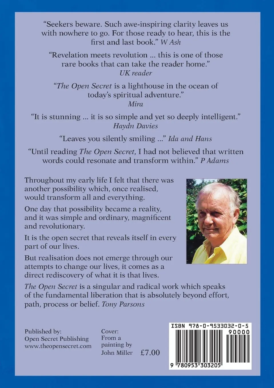 Rückseite: 9780953303205 | The Open Secret | Tony Parsons | Taschenbuch | Englisch | 2008