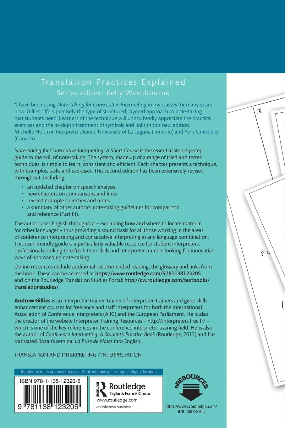 Rückseite: 9781138123205 | Note-taking for Consecutive Interpreting | A Short Course | Gillies
