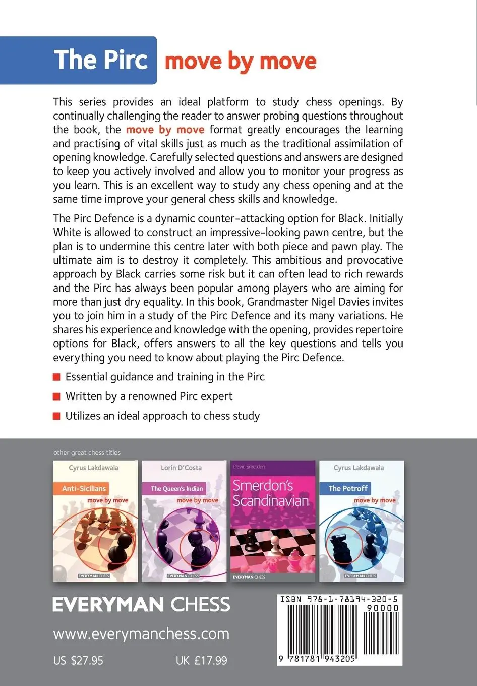 Rückseite: 9781781943205 | The Pirc | Move by Move | Nigel Davies | Taschenbuch | Englisch | 2016