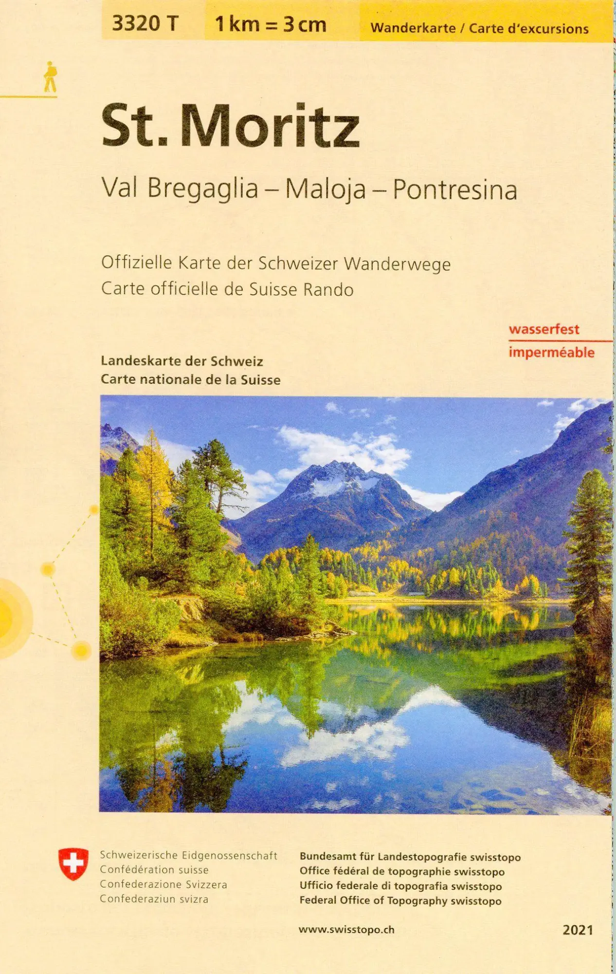 Cover: 9783302333205 | Swisstopo 1 : 33 333 St. Moritz | Val Bregaglia - Maloja - Pontresina
