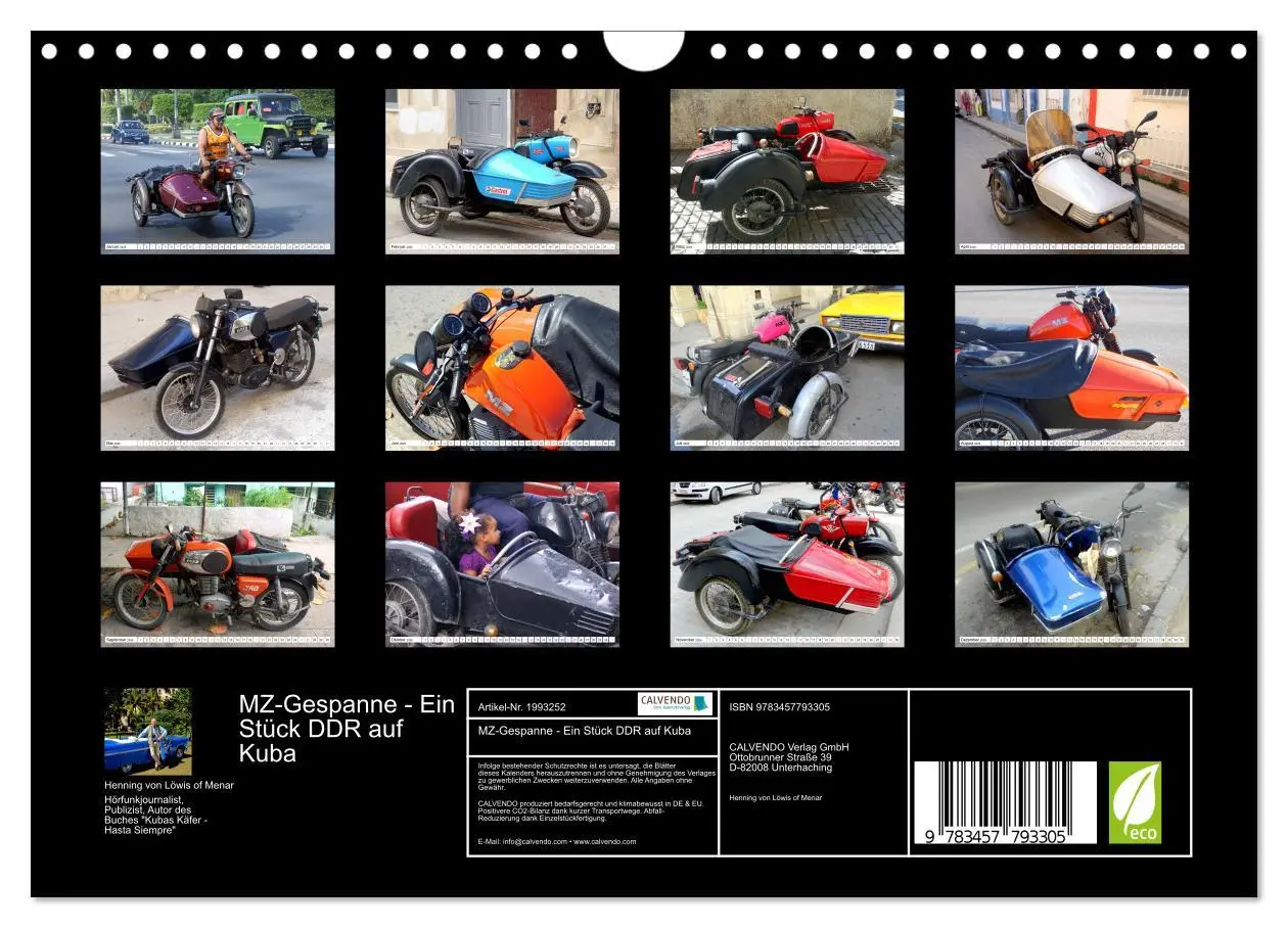 Bild: 9783457793305 | MZ-Gespanne - Ein Stück DDR auf Kuba (Wandkalender 2026 DIN A4...