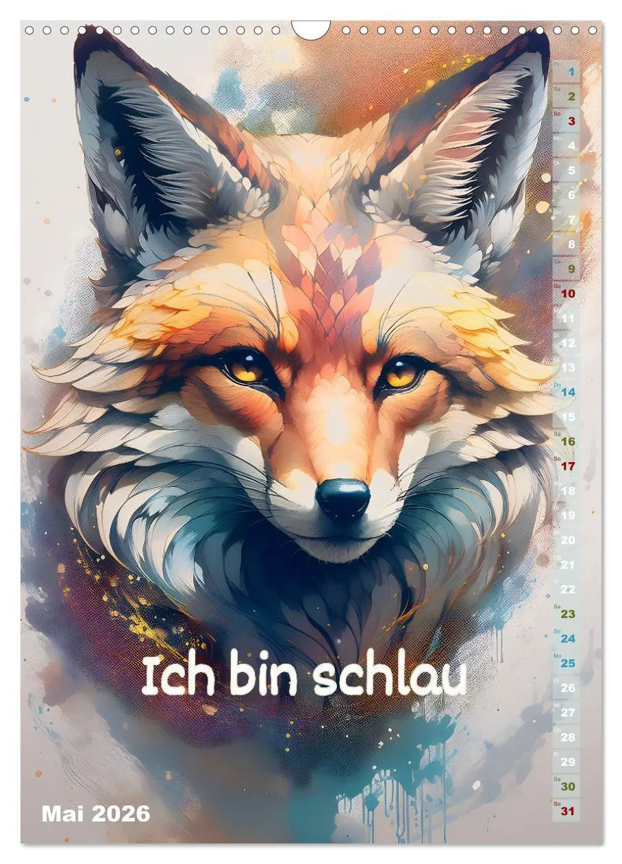 Bild: 9783516263305 | Ich bin stark - Ein tierischer Affirmationskalender (Wandkalender...