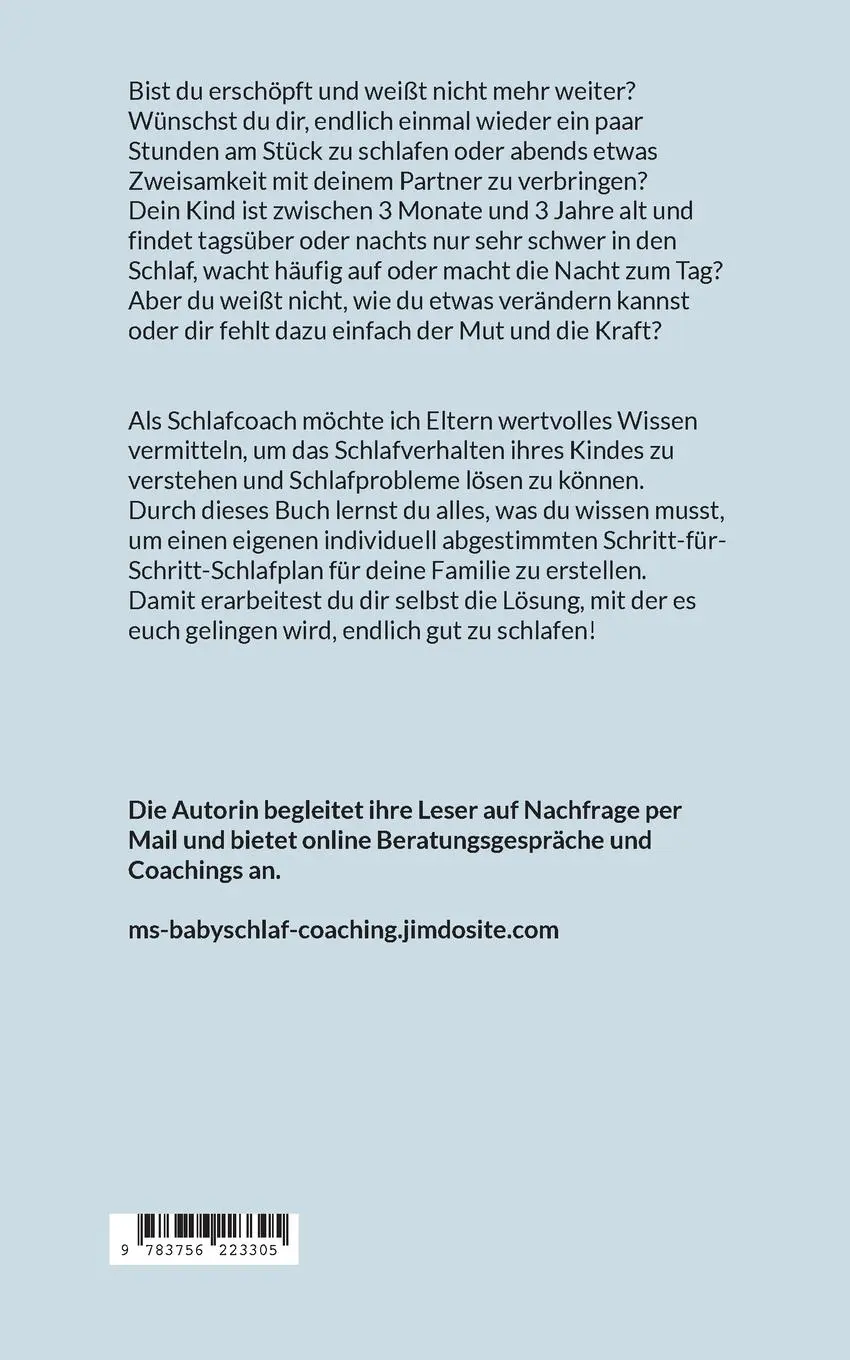 Rückseite: 9783756223305 | Mein Schlafhaus | Der Weg zu ruhigen Nächten für mein Kind und mich