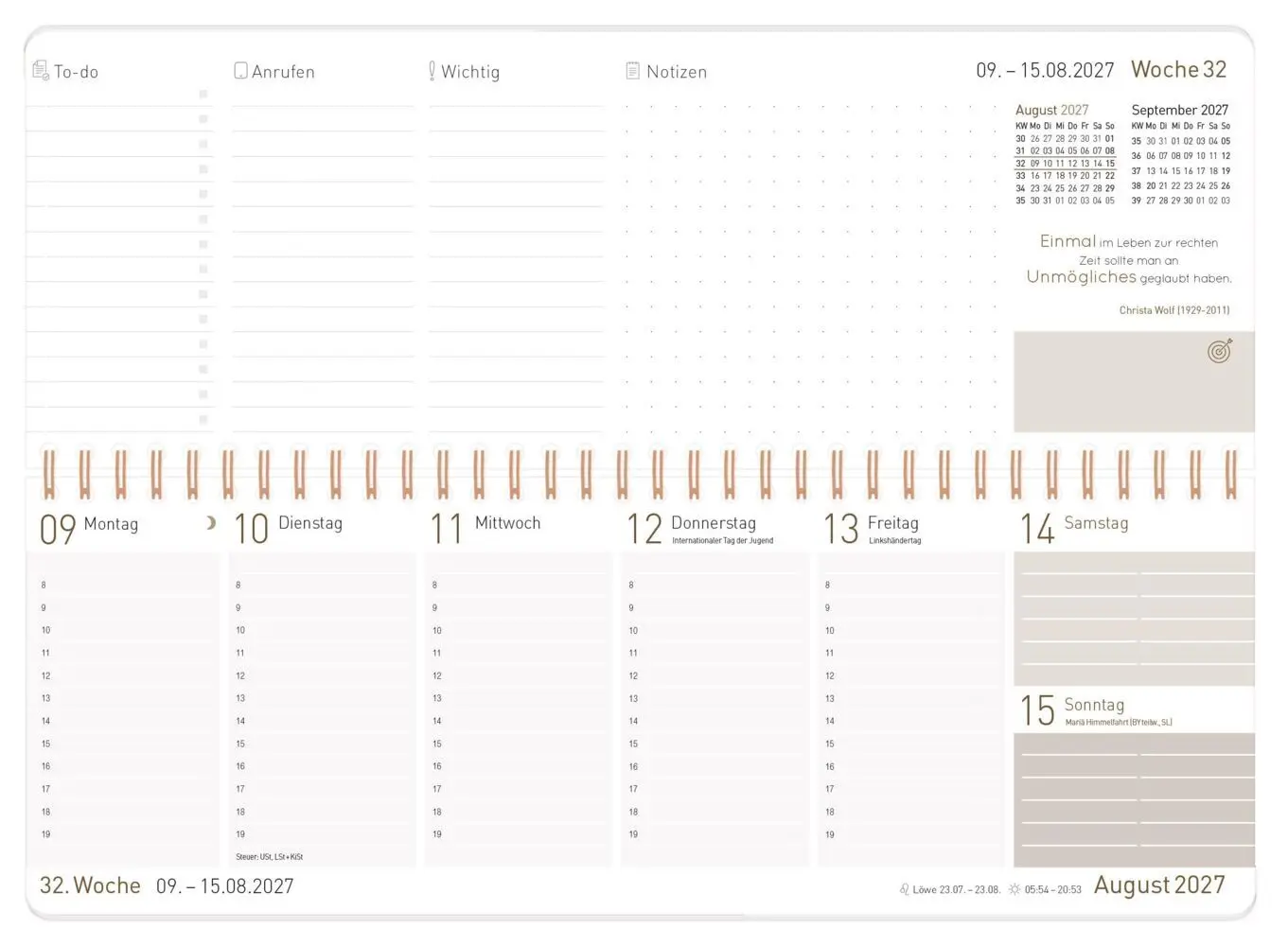 Bild: 4029357113405 | Tischkalender 2027 | Motiv [Soft Beige] mit Aufsteller | GmbH | 128 S.