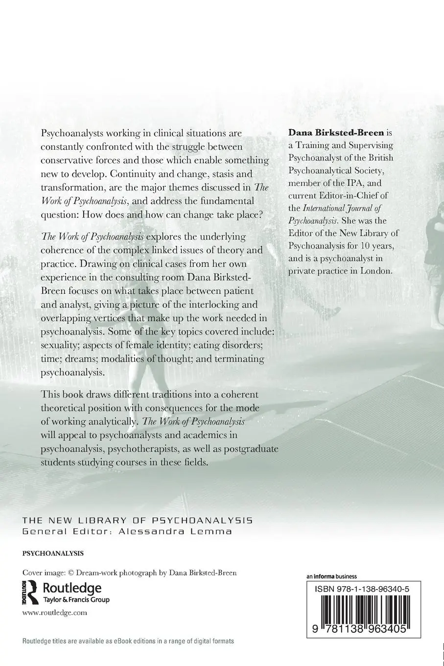 Rückseite: 9781138963405 | The Work of Psychoanalysis | Dana Birksted-Breen | Taschenbuch | 2016