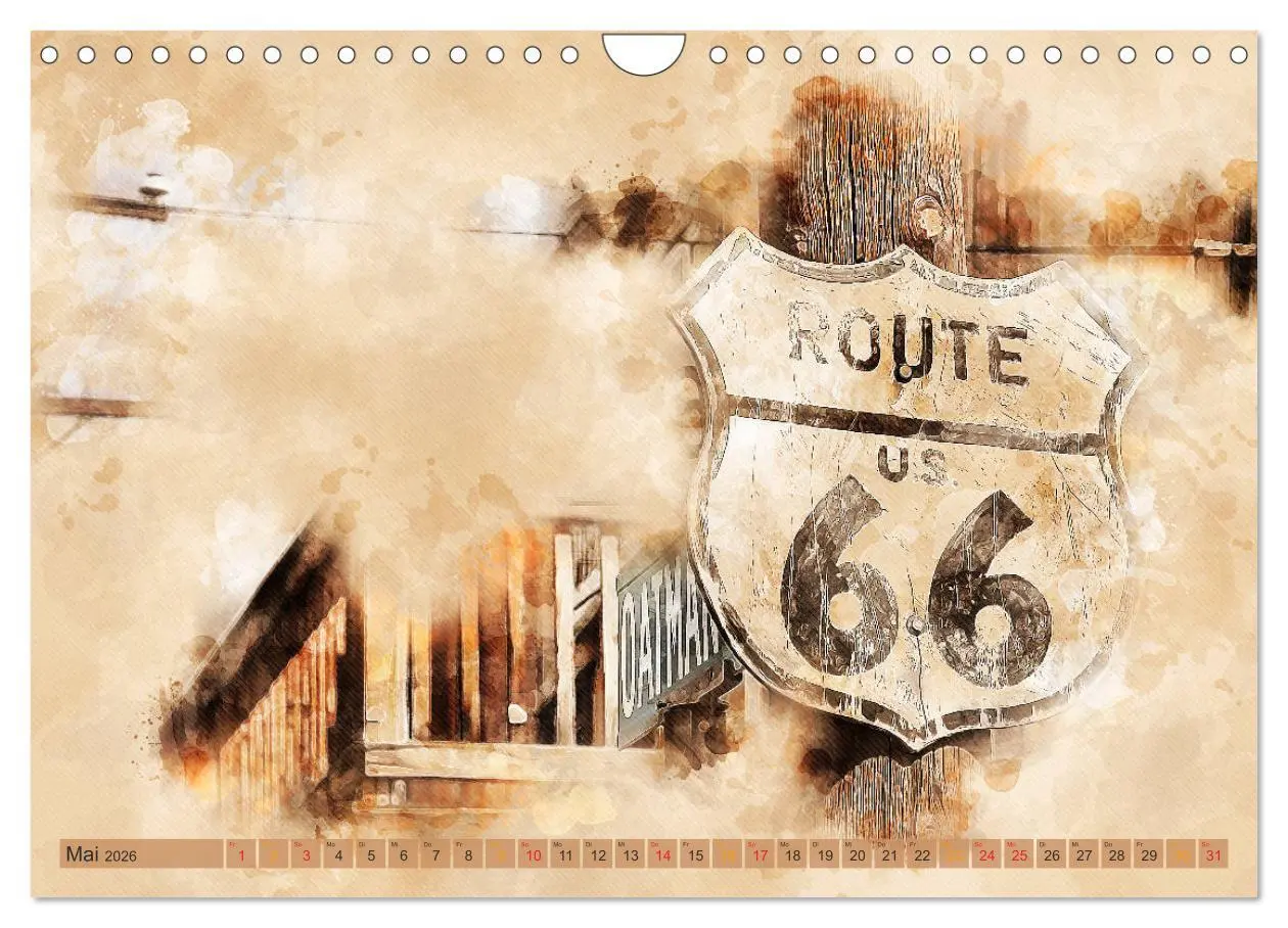 Bild: 9783457783405 | Route 66 - 2451 Meilen Nostalgie (Wandkalender 2026 DIN A4 quer),...