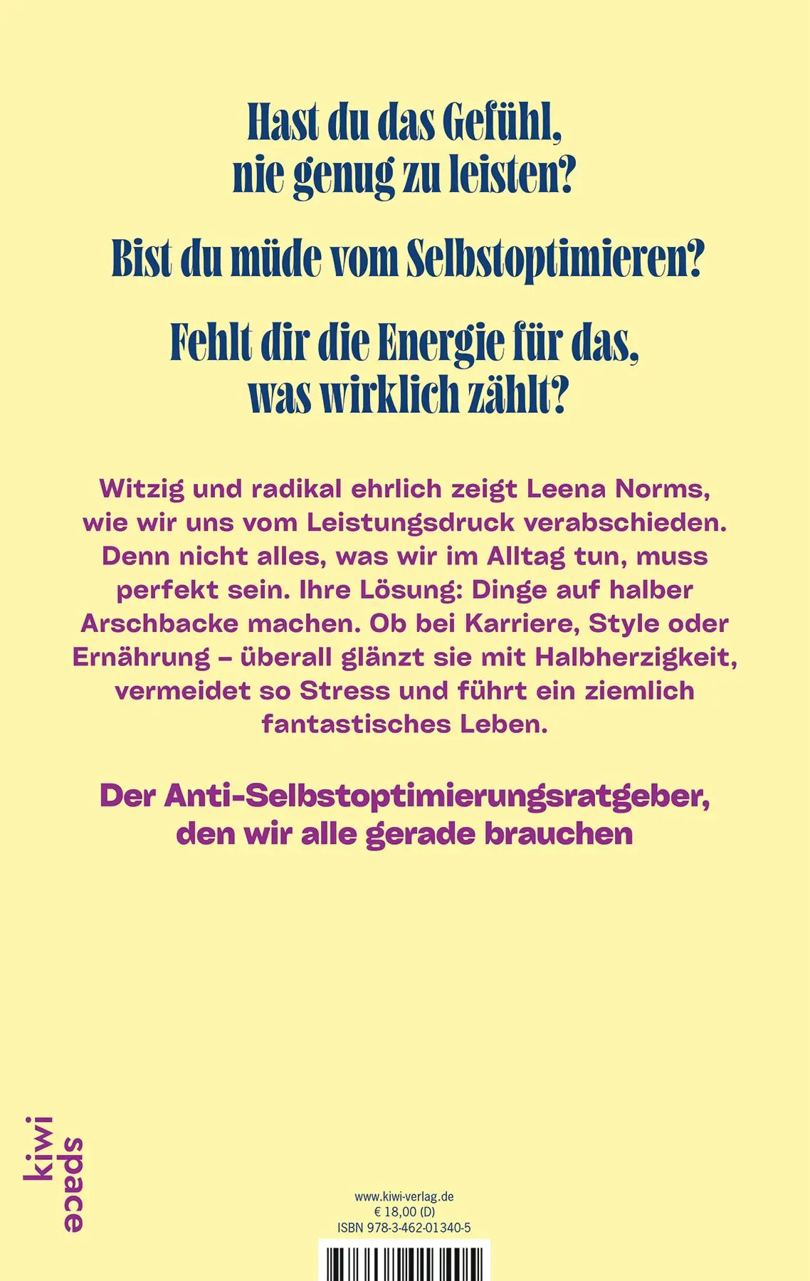 Rückseite: 9783462013405 | Perfection, my ass | Leena Norms | Taschenbuch | 336 S. | Deutsch
