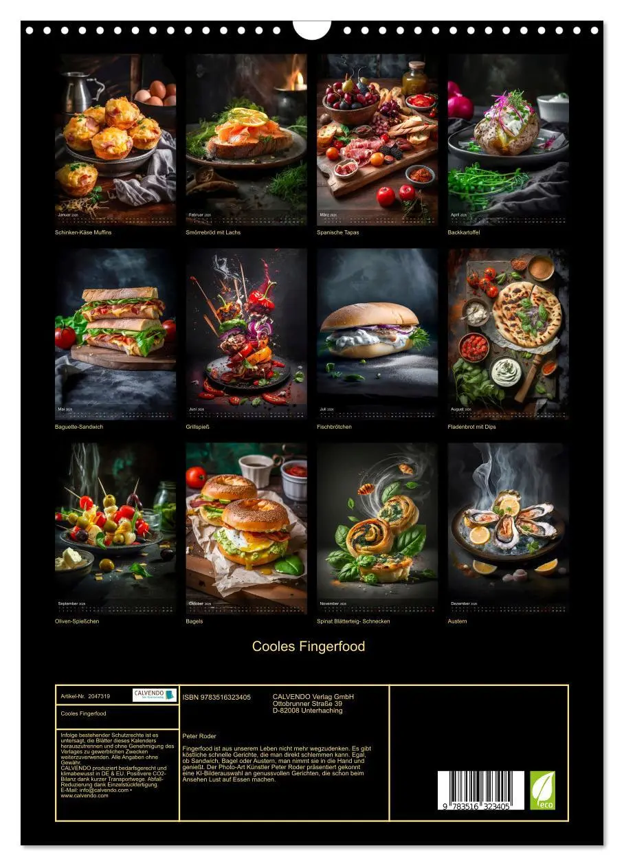 Bild: 9783516323405 | Cooles Fingerfood (Wandkalender 2026 DIN A3 hoch), CALVENDO...