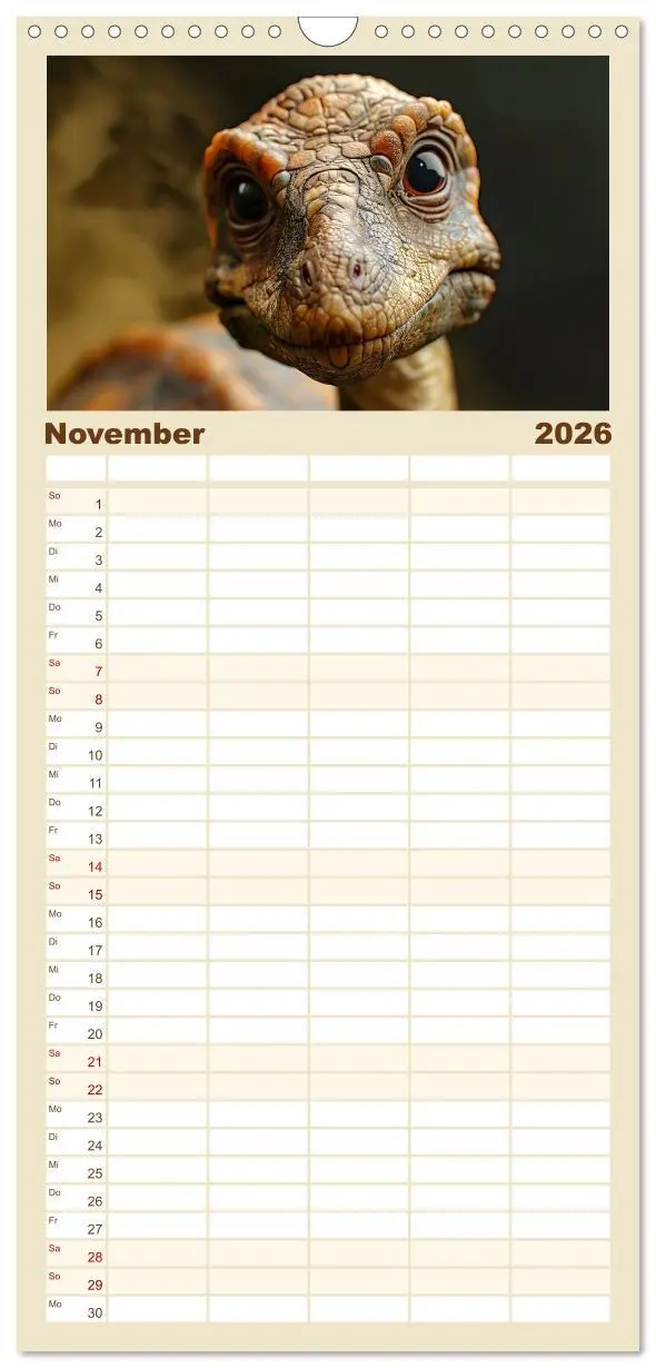 Bild: 9783516493405 | Familienplaner 2026 - Dino-Babys mit 5 Spalten (Wandkalender, 21 x...