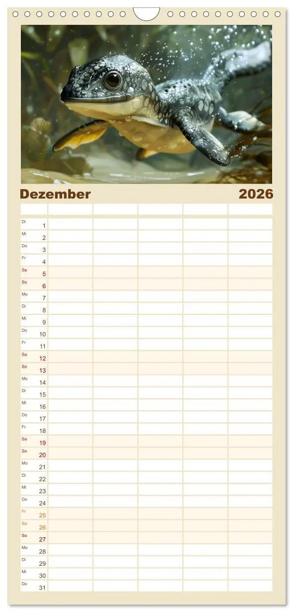 Bild: 9783516493405 | Familienplaner 2026 - Dino-Babys mit 5 Spalten (Wandkalender, 21 x...