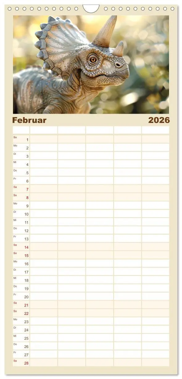 Bild: 9783516493405 | Familienplaner 2026 - Dino-Babys mit 5 Spalten (Wandkalender, 21 x...
