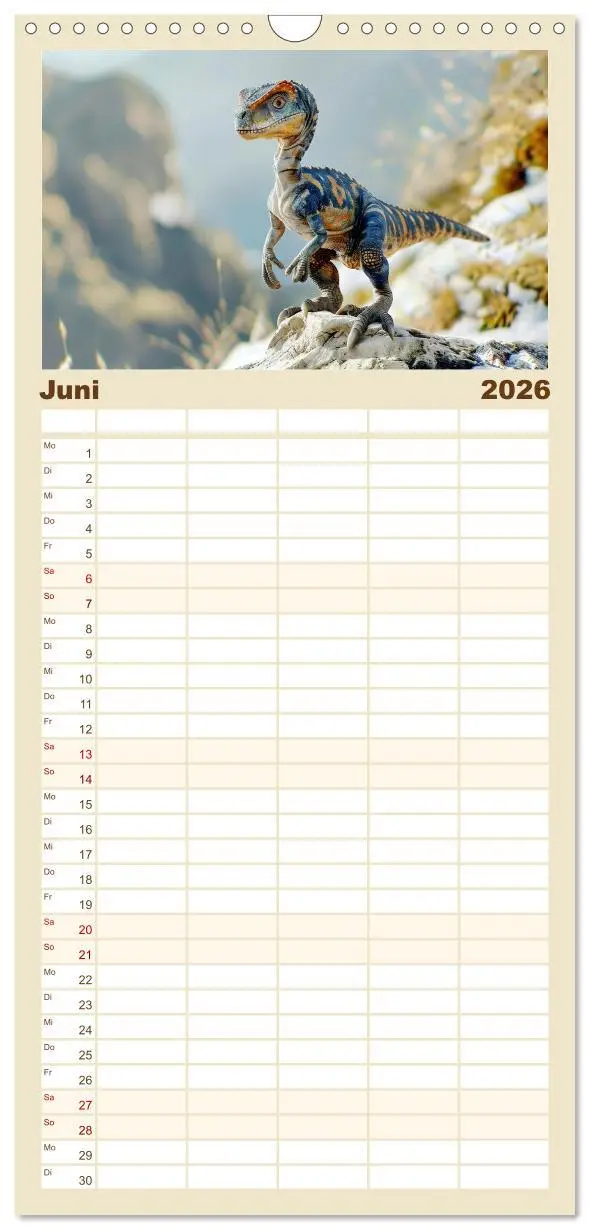Bild: 9783516493405 | Familienplaner 2026 - Dino-Babys mit 5 Spalten (Wandkalender, 21 x...