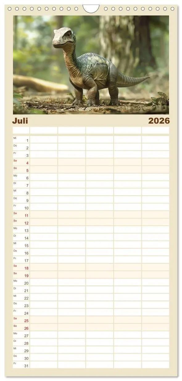 Bild: 9783516493405 | Familienplaner 2026 - Dino-Babys mit 5 Spalten (Wandkalender, 21 x...
