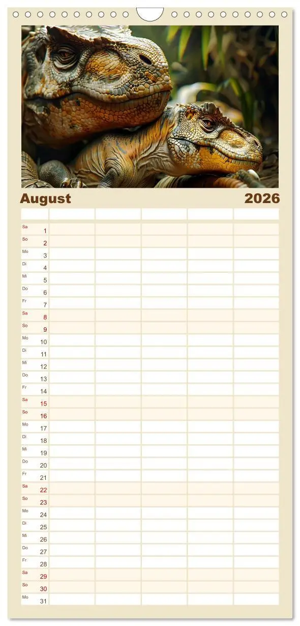 Bild: 9783516493405 | Familienplaner 2026 - Dino-Babys mit 5 Spalten (Wandkalender, 21 x...