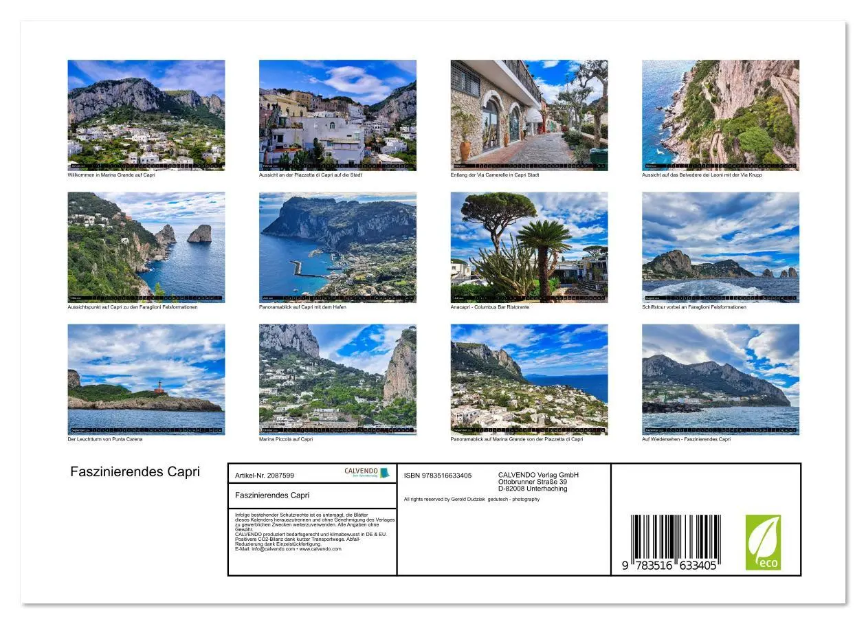Bild: 9783516633405 | Faszinierendes Capri (Wandkalender 2026 DIN A4 quer), CALVENDO...