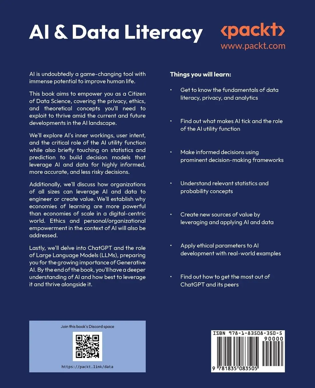Rückseite: 9781835083505 | AI &amp; Data Literacy | Empowering Citizens of Data Science | Schmarzo