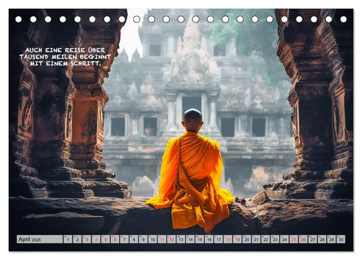 Bild: 9783457463505 | Buddhistische Sprüche (Tischkalender 2026 DIN A5 quer), CALVENDO...
