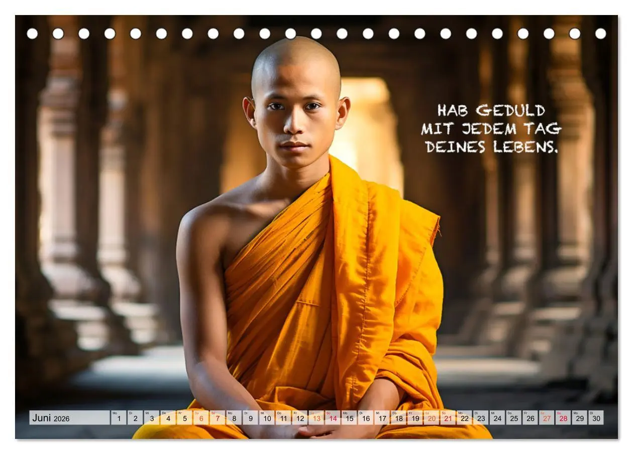 Bild: 9783457463505 | Buddhistische Sprüche (Tischkalender 2026 DIN A5 quer), CALVENDO...
