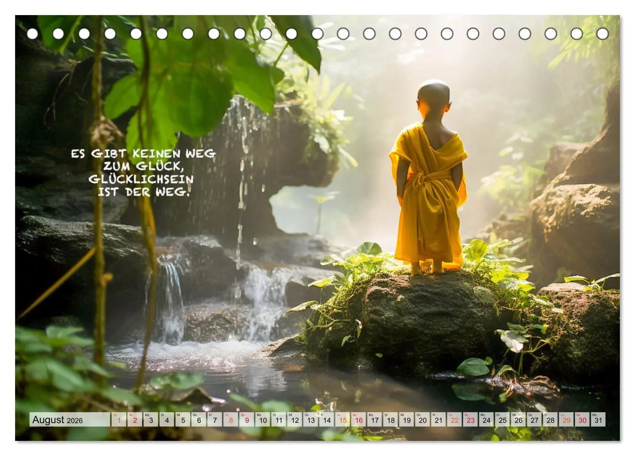 Bild: 9783457463505 | Buddhistische Sprüche (Tischkalender 2026 DIN A5 quer), CALVENDO...