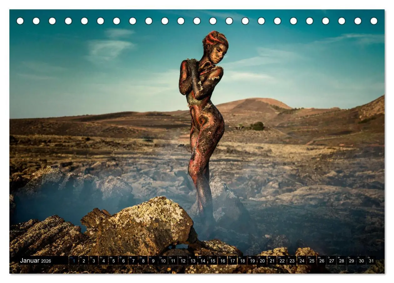 Bild: 9783457533505 | Naturwesen - Bodypainting Körperlandschaften (Tischkalender 2026...