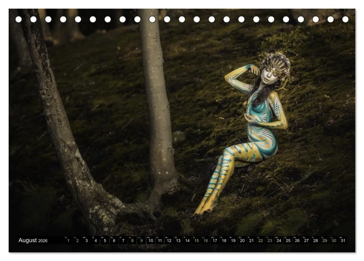 Bild: 9783457533505 | Naturwesen - Bodypainting Körperlandschaften (Tischkalender 2026...