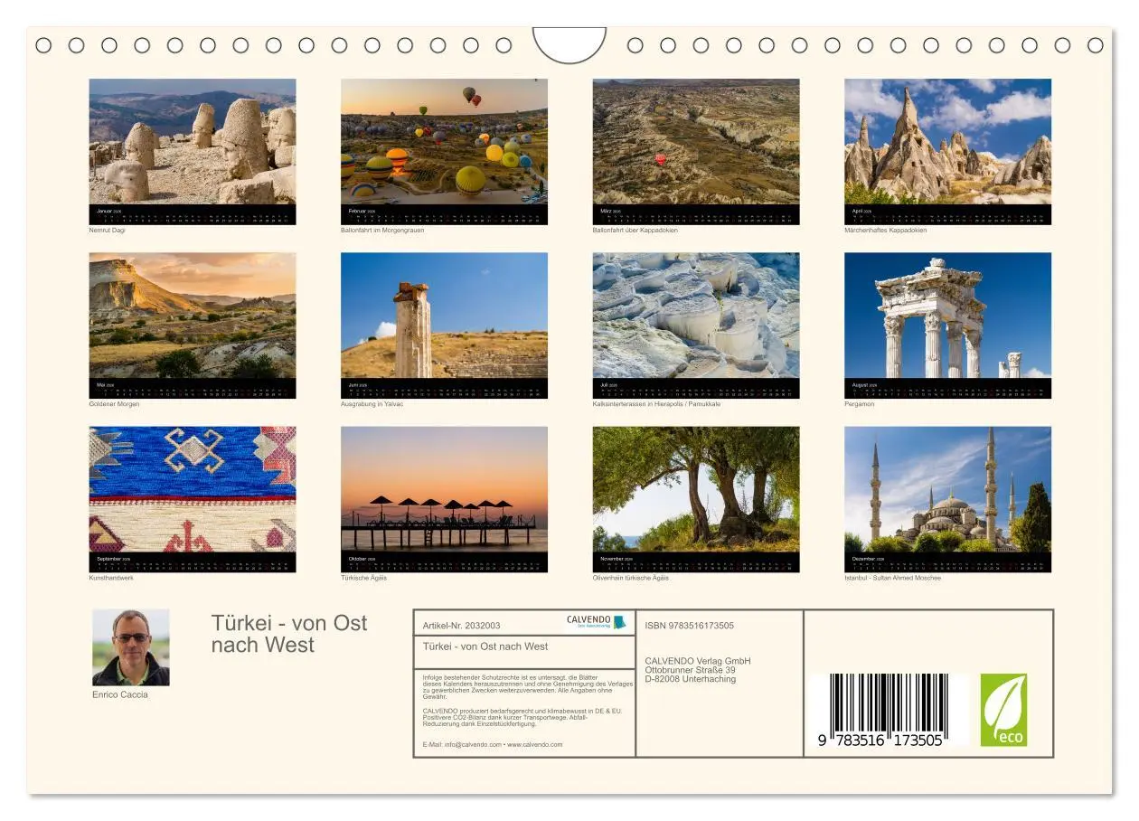 Bild: 9783516173505 | Türkei - von Ost nach West (Wandkalender 2026 DIN A4 quer),...