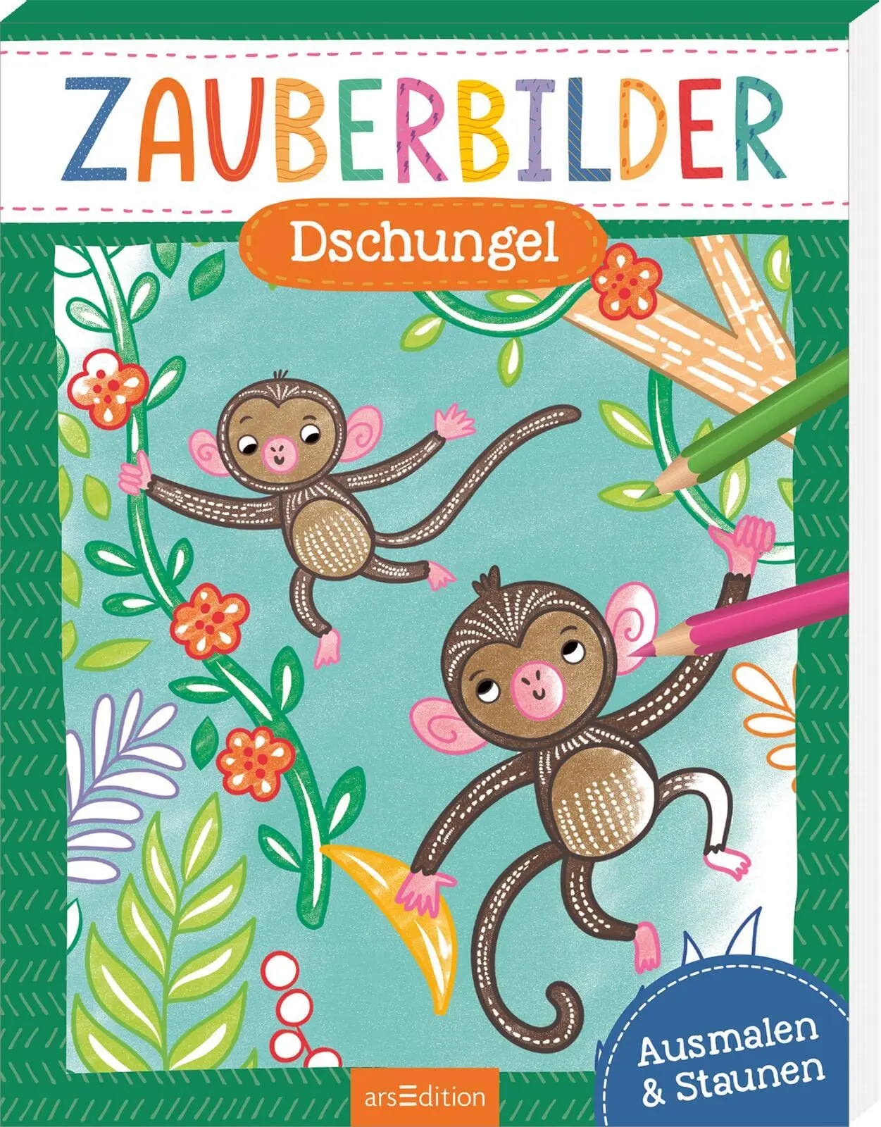 Cover: 9783845853505 | Zauberbilder - Dschungel | Ausmalen &amp; Staunen | Sarah Wade | Buch