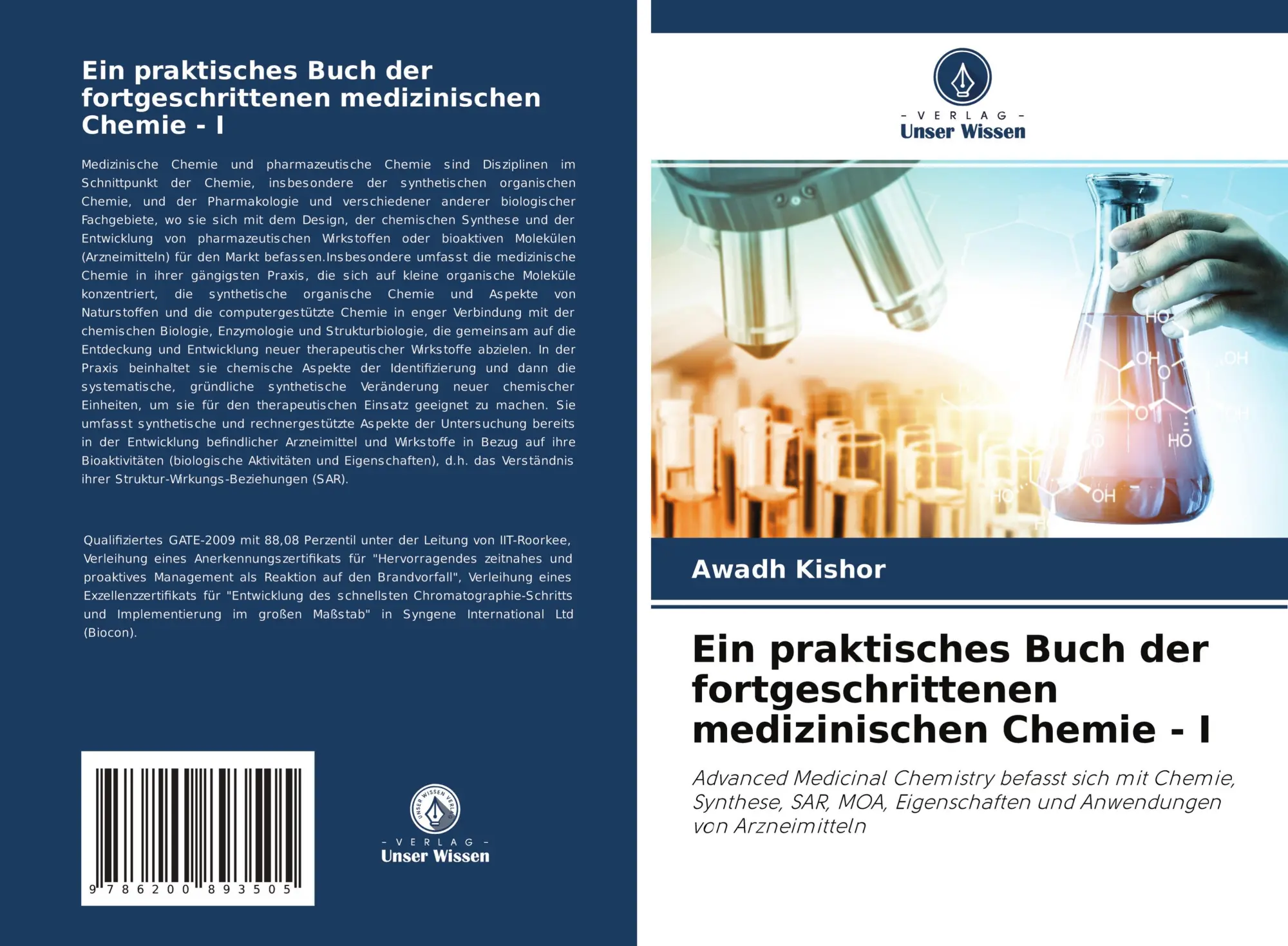 Cover: 9786200893505 | Ein praktisches Buch der fortgeschrittenen medizinischen Chemie - I