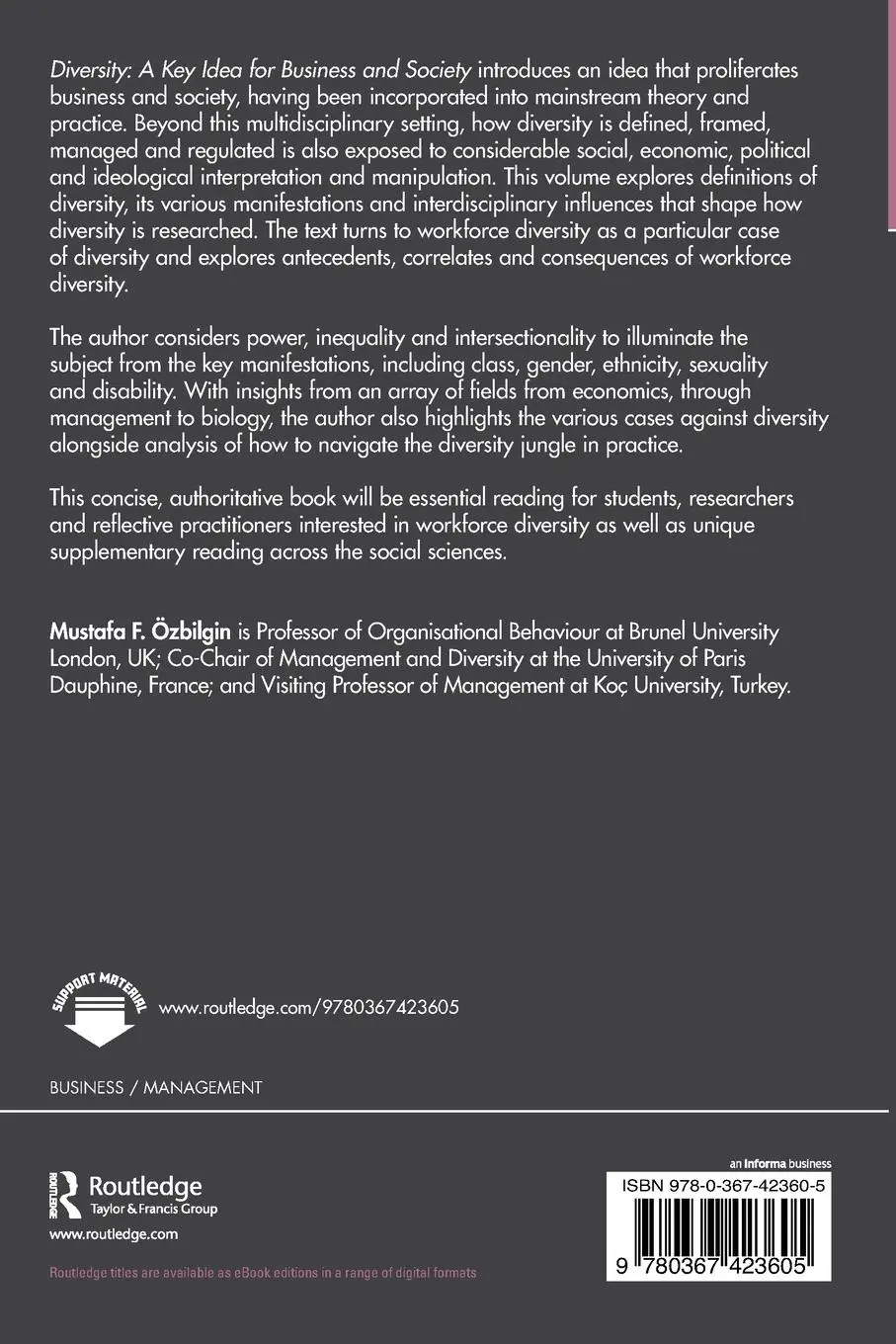 Rückseite: 9780367423605 | Diversity | A Key Idea for Business and Society | Mustafa F. Ozbilgin