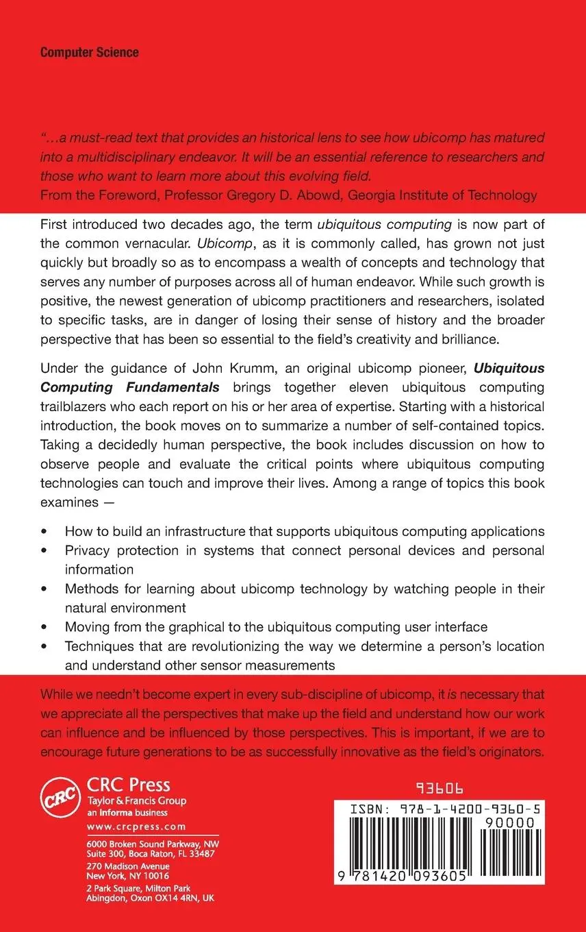 Rückseite: 9781420093605 | Ubiquitous Computing Fundamentals | John Krumm | Buch | Englisch