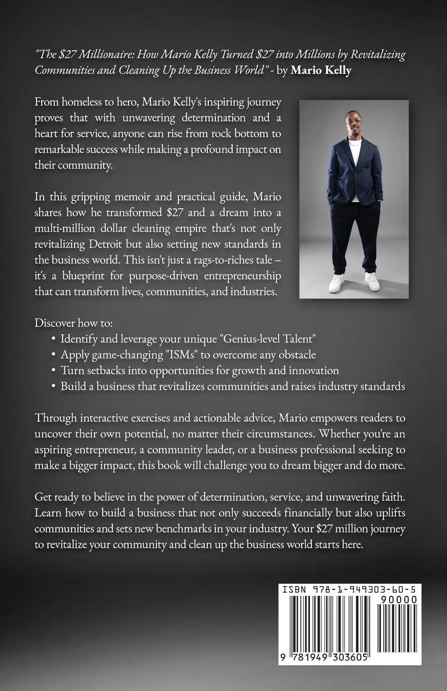Rückseite: 9781949303605 | The $27 Millionaire | Mario Kelly | Taschenbuch | Englisch | 2024