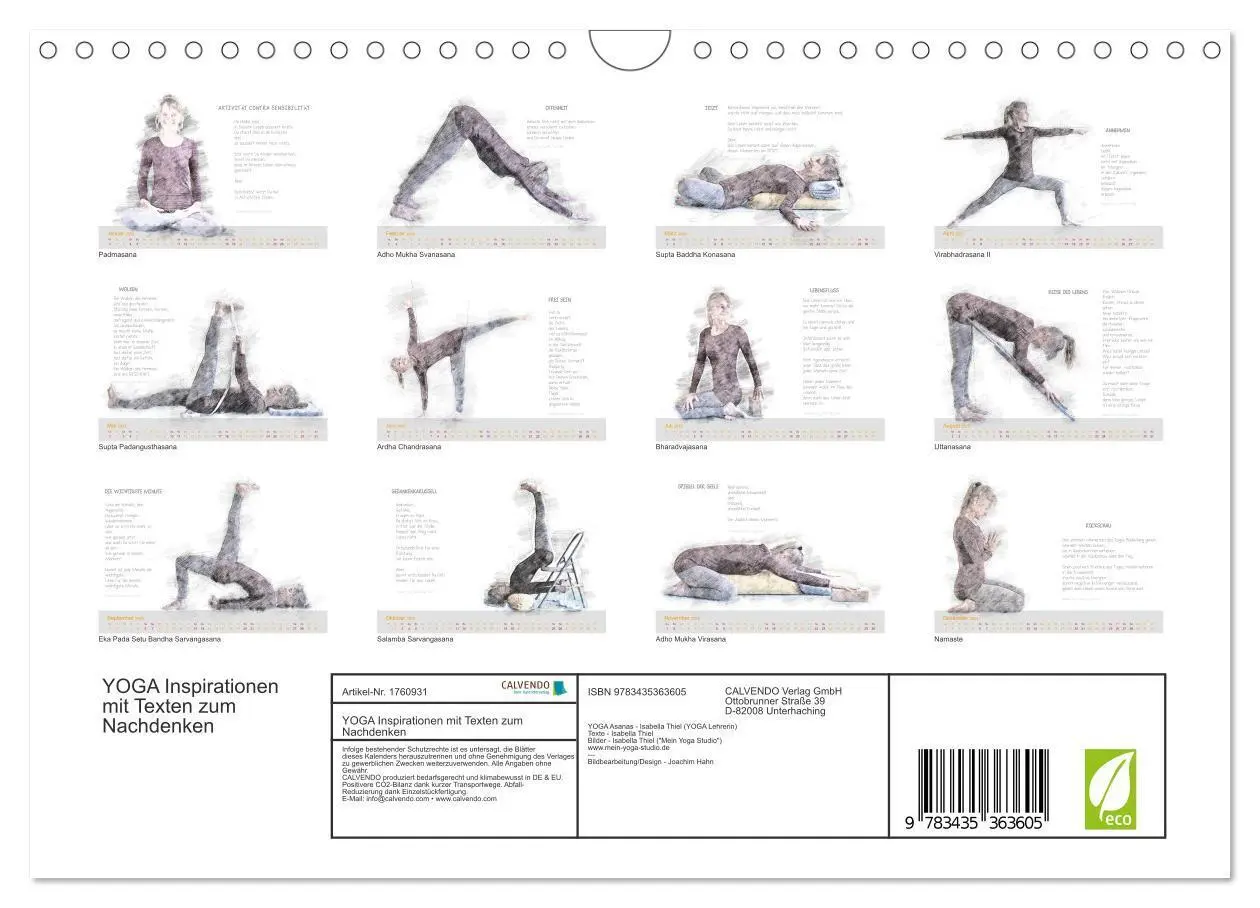 Bild: 9783435363605 | YOGA Inspirationen mit Texten zum Nachdenken (Wandkalender 2025 DIN...