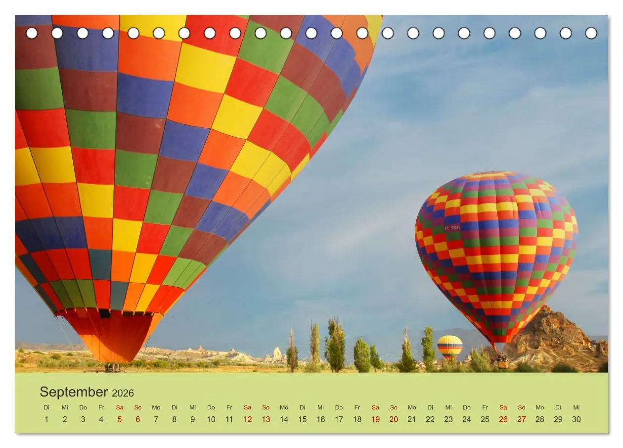 Bild: 9783457383605 | Ballonfahrt in Kappadokien (Tischkalender 2026 DIN A5 quer),...