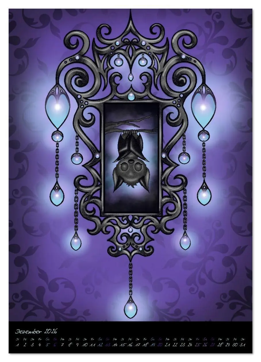 Bild: 9783516613605 | Gothic Fantasy Tiere (Wandkalender 2026 DIN A4 hoch), CALVENDO...