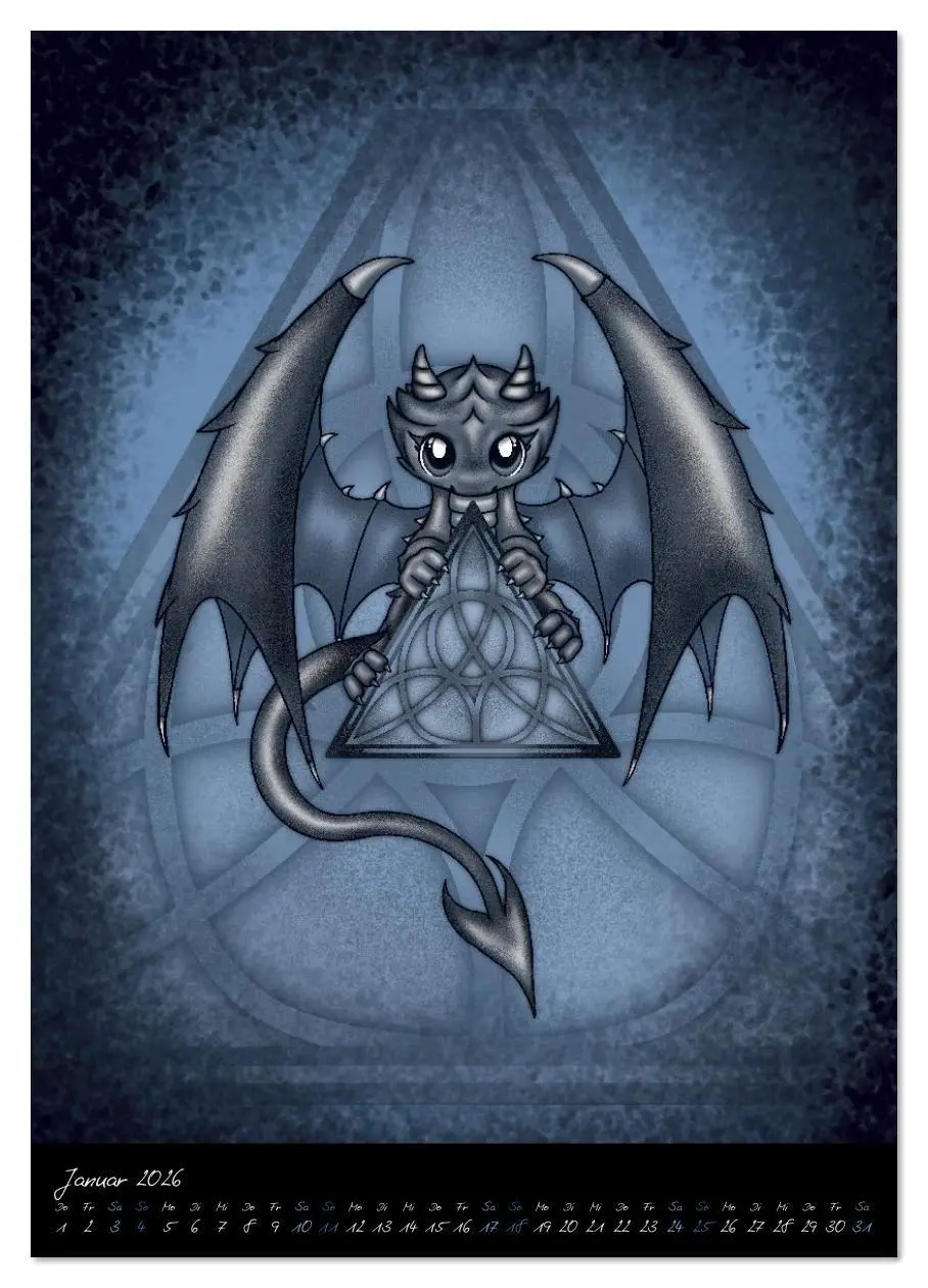 Bild: 9783516613605 | Gothic Fantasy Tiere (Wandkalender 2026 DIN A4 hoch), CALVENDO...