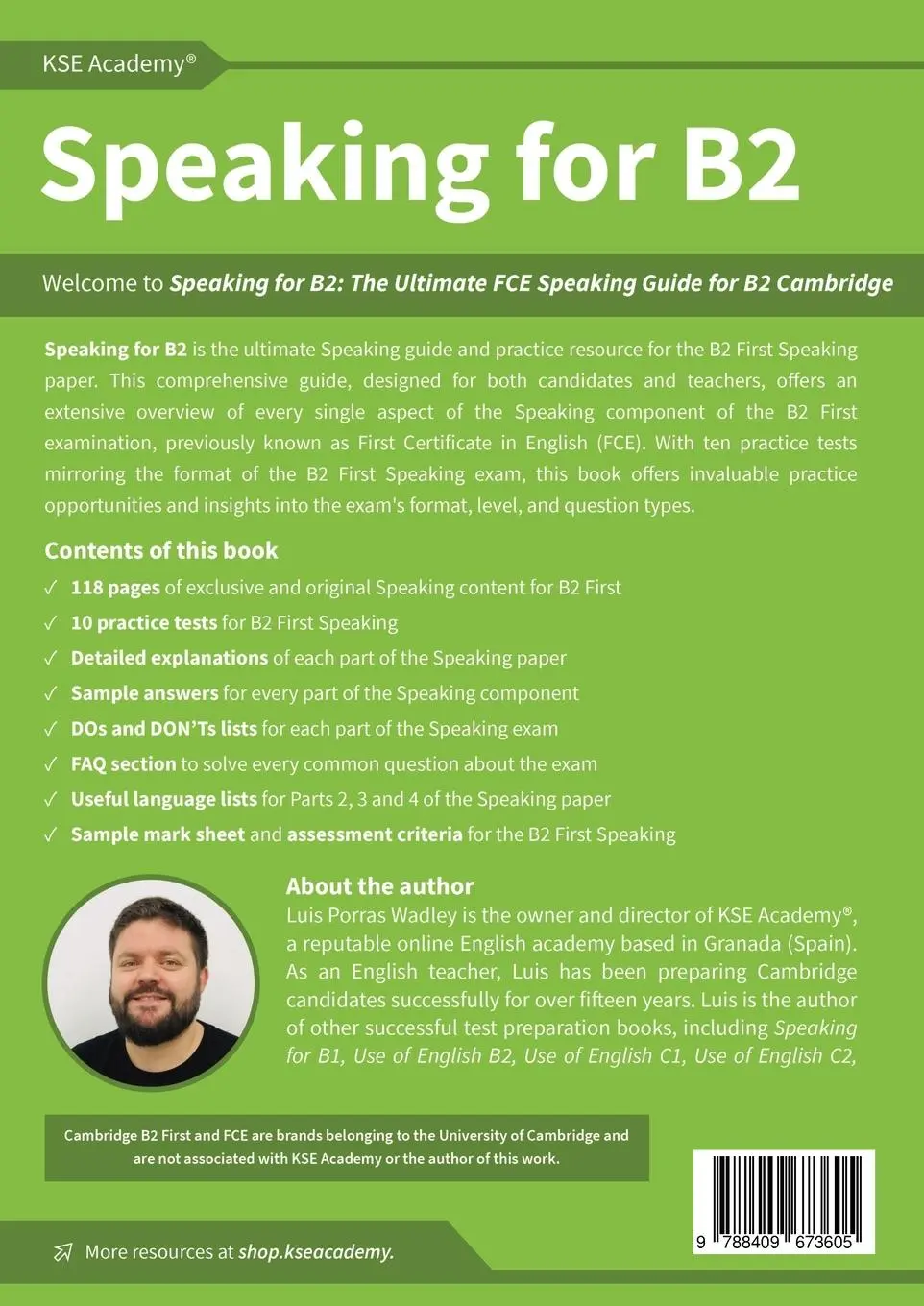 Rückseite: 9788409673605 | Speaking B2 | Luis Porras Wadley | Taschenbuch | Englisch | 2025
