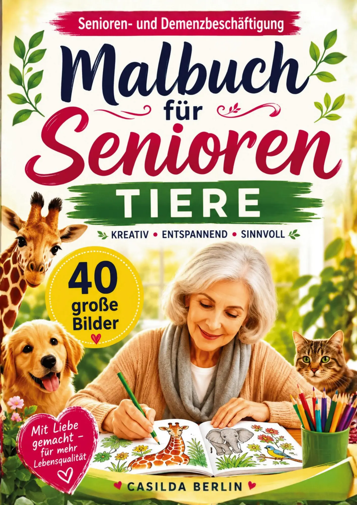 Cover: 9789403773605 | Malbuch für Senioren Tiere - Senioren- und Demenzbeschäftigung | Buch