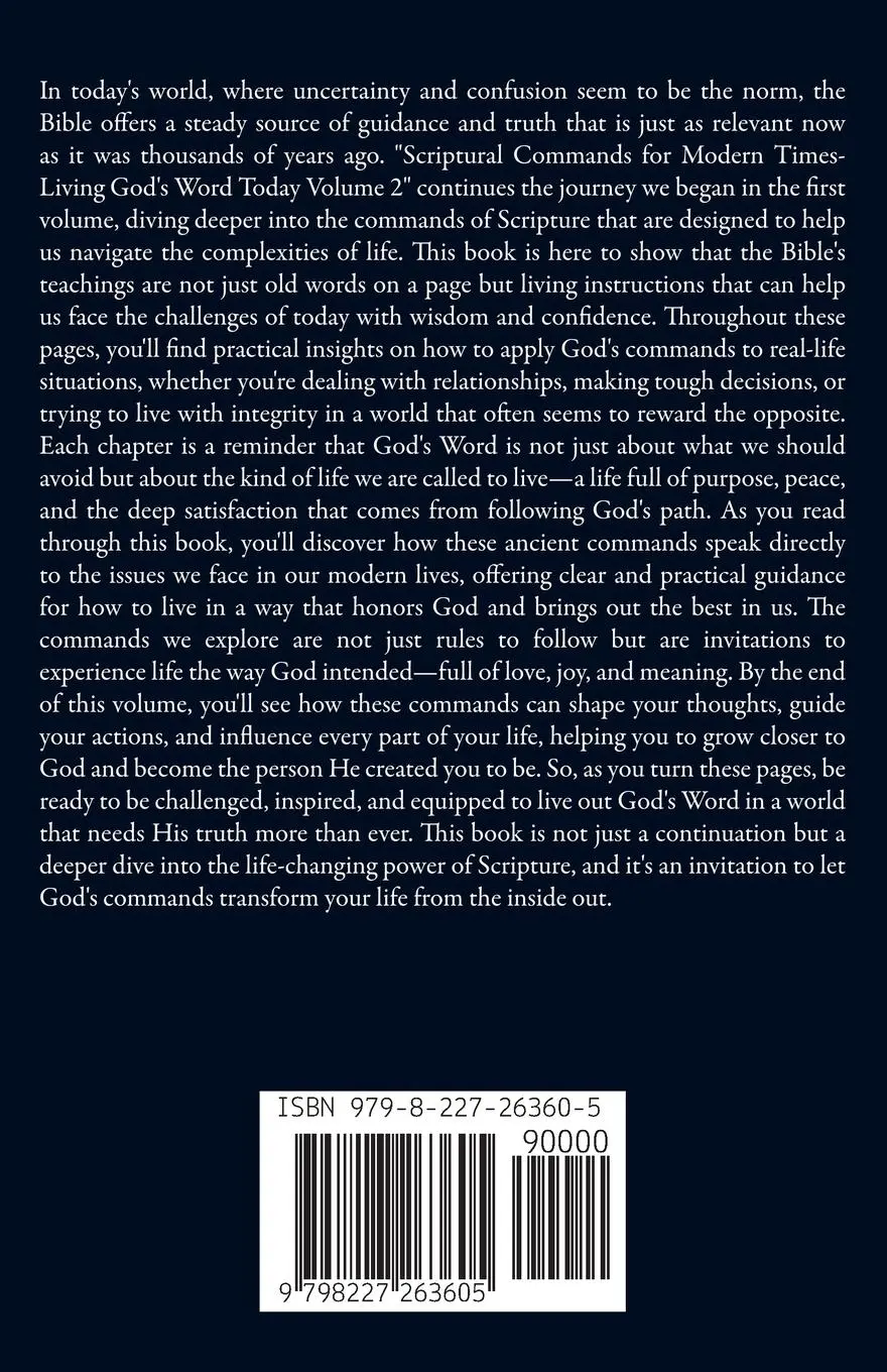 Rückseite: 9798227263605 | Scriptural Commands for Modern Times Living God's Word Today Volume 2