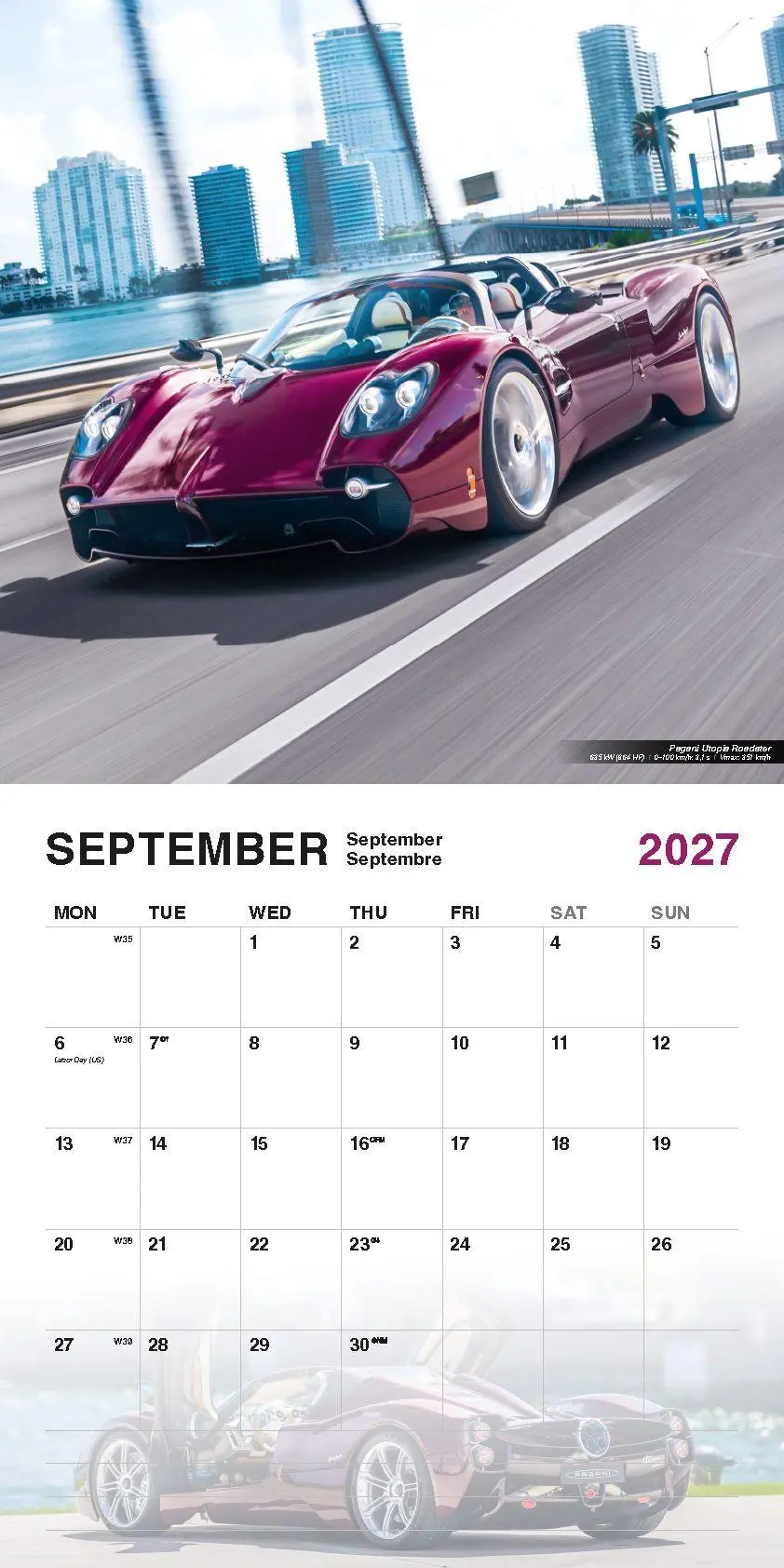 Bild: 9798893613605 | Super Cars Kalender 2027 | Kalender | 14 S. | Deutsch | 2027