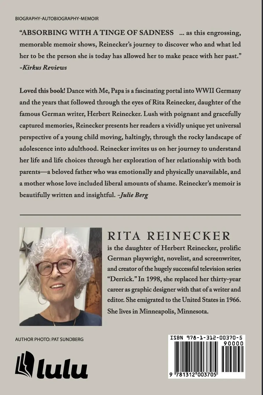 Rückseite: 9781312003705 | Dance with Me, Papa | Confessions of a Nasty Child | Rita Reinecker